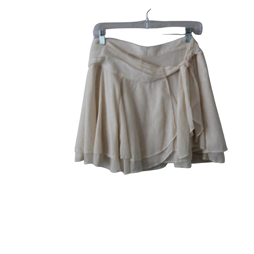 Aerie Cream Asymmetrical Skirt